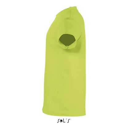 Tricou verde lime vibrant pentru copii trioc regent kids 150g cu mânecă scurtă din material ușor