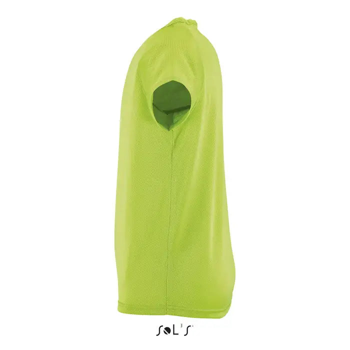 Masca sportiva pentru copii trioc verde lime din plasa cu deschideri pentru ochi si nas ajustabila si confortabila