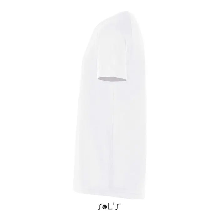 Tricou alb cu mâneci scurte pentru copii trioc sporty 140g, design simplu și curat, material ușor și confortabil