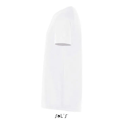 Tricou alb cu mâneci scurte pentru copii trioc sporty 140g, design simplu și curat, material ușor și confortabil