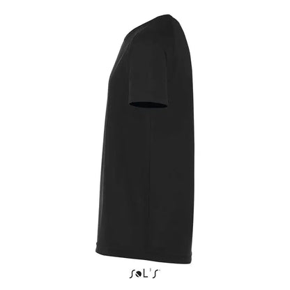 Tricou negru de copii trioc sporty 140g cu mâneci scurte și design simplu și curat