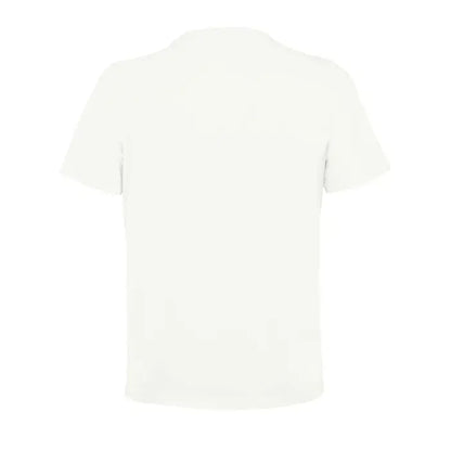 Tricou alb din bumbac trioc tuner 150 cu guler rotund simplu si maneci scurte