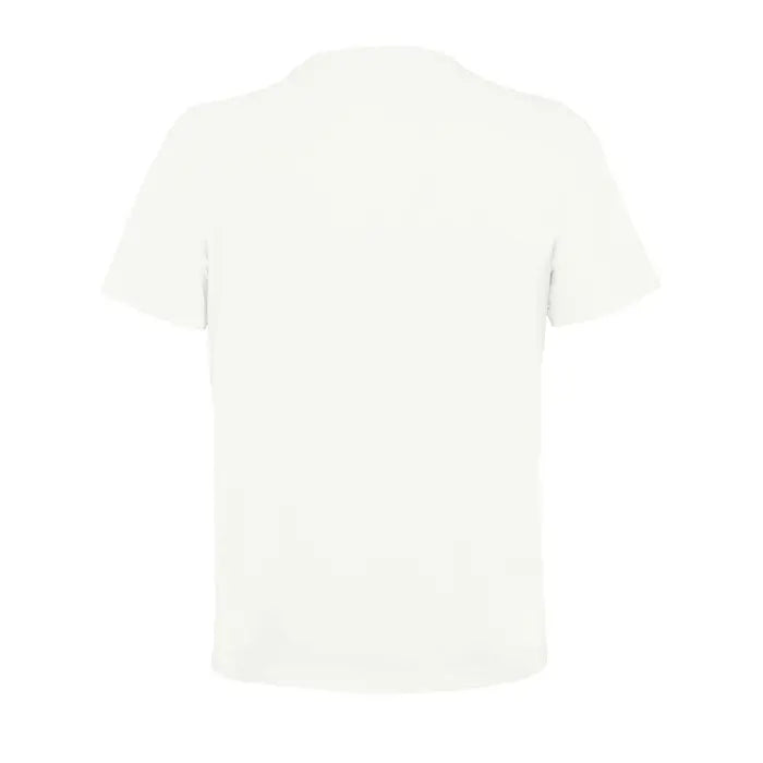 Tricou alb de bumbac trioc tuner 150 cu guler rotund simplu si maneci scurte