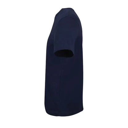 Tricou albastru închis trioc tuner 150 cu mâneci scurte și guler rotund clasic din material simplu și curat