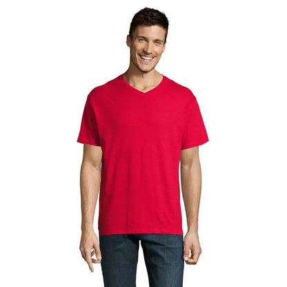 Tricor victory gol v 150 este un tricou vibrant roșu din bumbac cu gât în v