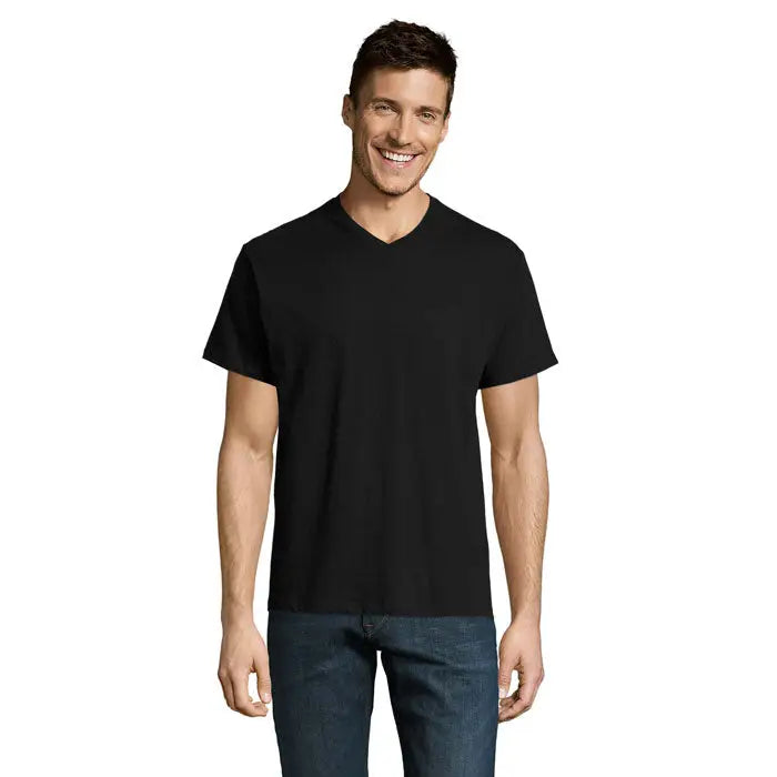Tricov victory gol v 150 tricou negru de bumbac cu decolteu in v pentru barbati