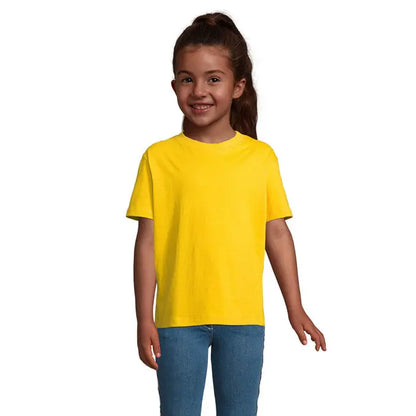 Tric imperial kids tricou galben deschis cu mâneci scurte din material de 190g pentru copii