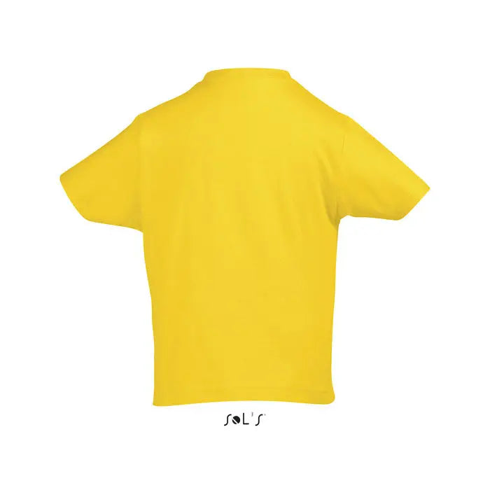 Tric imperial kids 190g tricou galben bright cu maneci scurte din bumbac si logo sols la tiv