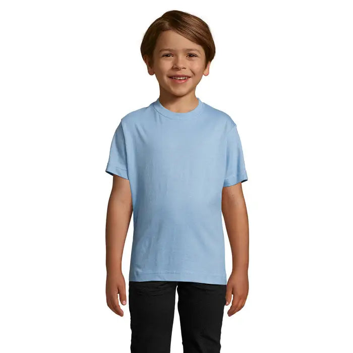 Tricou pentru copii triuc imperial kids 190g bleu deschis cu mâneci scurte din material ușor și confortabil