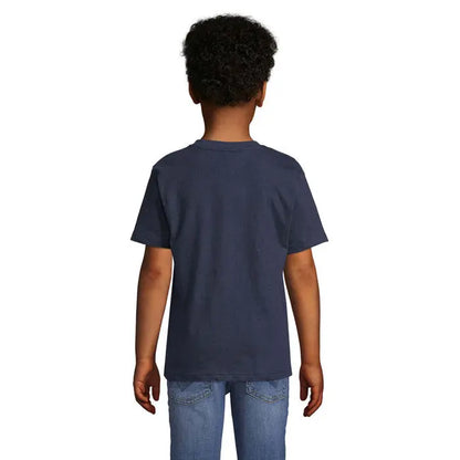 Tricou triuc imperial kids 190g albastru marin pentru copii cu maneci scurte din material de 190g