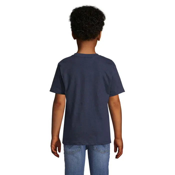 Tricou albastru închis cu mâneci scurte triuc imperial kids 190g din bumbac pentru copii