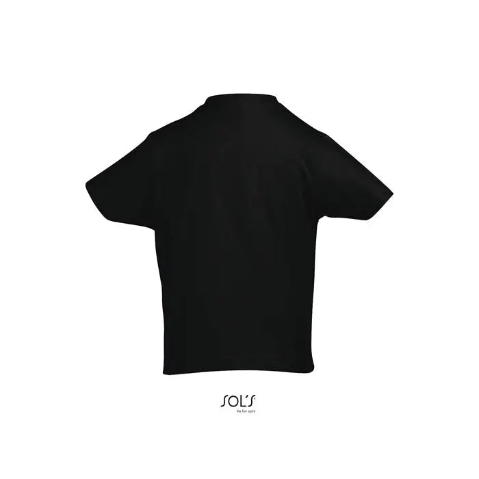 Tricou kids triuc imperial 190g negru cu mâneci scurte și guler simplu rotund din material ușor