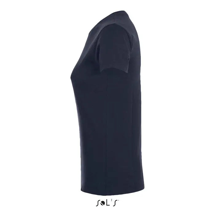Tricou femei navy blue triuc regent 150g cu maneci scurte, guler rotund simplu si cusaturi subtile