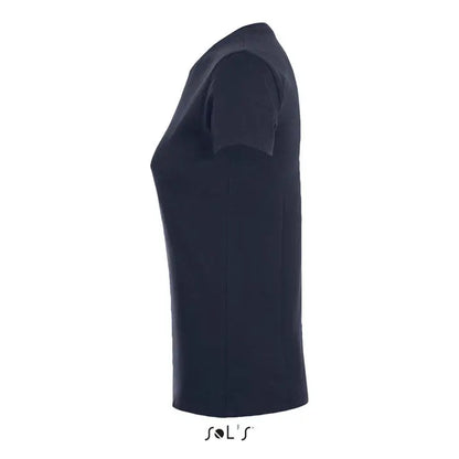 Tricou femei navy blue triuc regent 150g cu maneci scurte, guler rotund simplu si cusaturi subtile