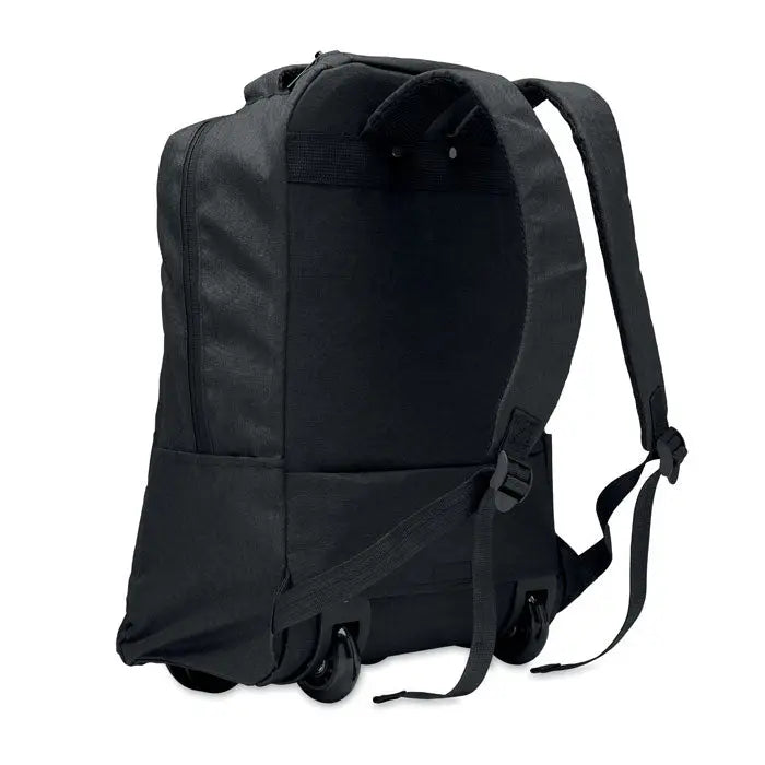Rucsac tip troler negru din material durabil 480d rpet cu bretele ajustabile pentru transport confortabil
