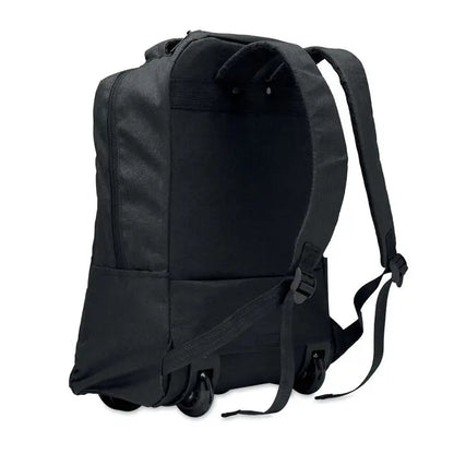 Rucsac tip troler negru din material durabil 480d rpet cu bretele ajustabile pentru transport confortabil