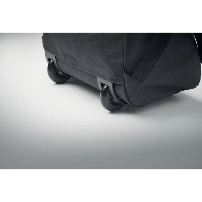 Troler rucsac 480d rpet negru din material robust cu roți duale pentru transport facil
