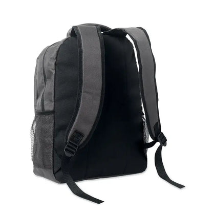 Troler rucsac 600d rpet negru si gri cu buzunare laterale din plasă și bretele reglabile