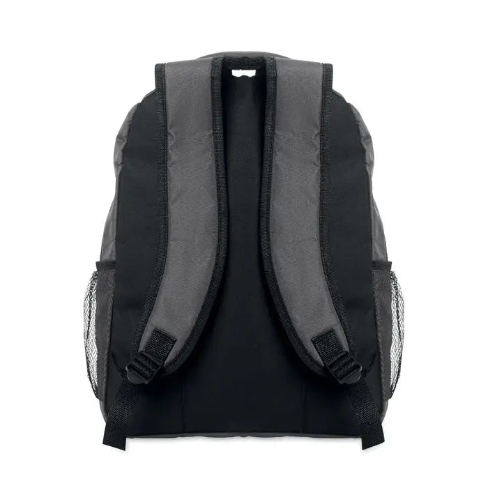 Troler rucsac negru și gri din material 600d rpet cu buzunare laterale din plasă pentru uz practic