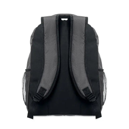 Troler rucsac negru și gri din material 600d rpet cu buzunare laterale din plasă pentru uz practic