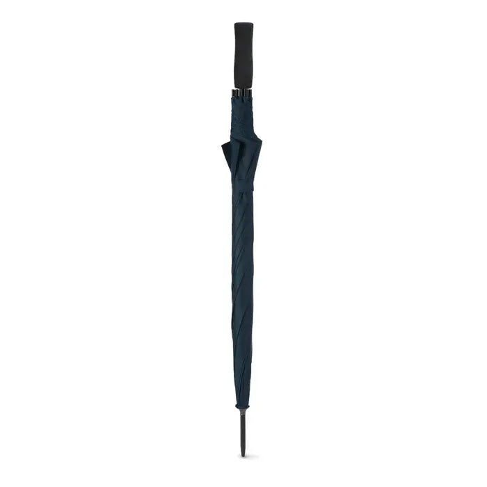 Umbrela de 23 inch cu maner si varf negru si panza albastru inchis rezistenta la vant pentru golf
