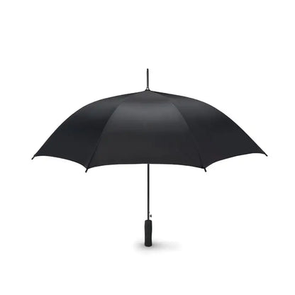Umbrela de 23 inch neagra cu finisaj mat si maner rezistent pentru ploaie si vant