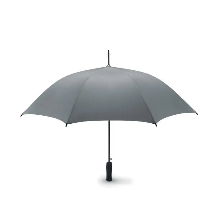 Umbrelă de 23 inch mată gri cu mâner și ax negru, elegantă și rezistentă la vânt