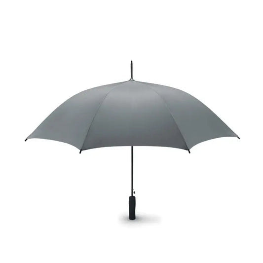 Umbrelă de 23 inch mată gri cu mâner și ax negru, elegantă și rezistentă la vânt