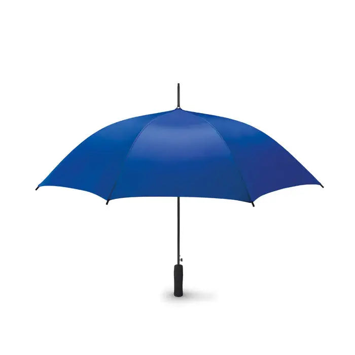 Umbrelă de 23 inch albastră solidă cu mâner și tijă negre din material rezistent