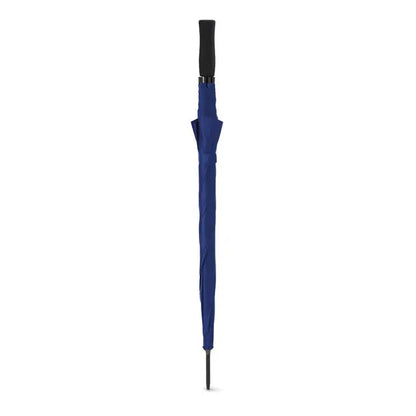 Umbrela de 23 inch albastru navy cu mâner ergonomic negru și vârf metalic rezistent pentru golf