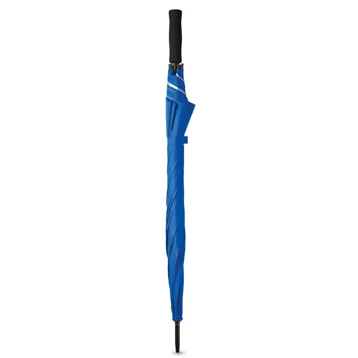 Umbrelă de 27 inch albastră cu mâner și vârf negru, design rasucit elegant