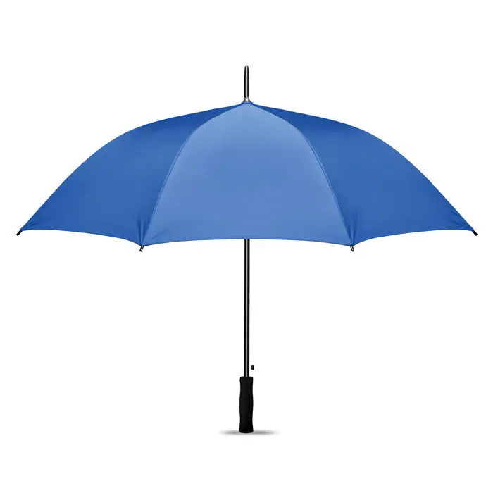 Umbrelă de 27 inch albastră solidă, cu mâner și tijă negre, teribilă și durabilă pentru ploaie