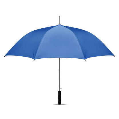Umbrelă de 27 inch albastră solidă, cu mâner și tijă negre, teribilă și durabilă pentru ploaie