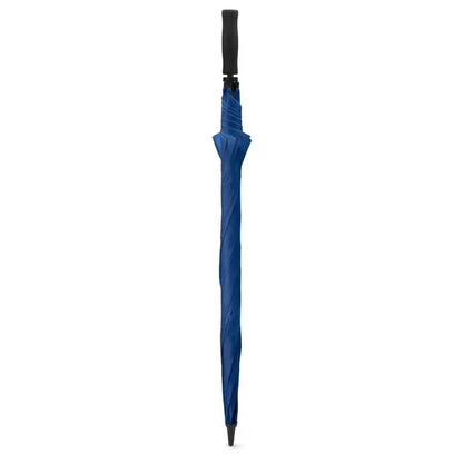 Umbrelă de 30 inch albastră cu mâner și vârf negru pentru golf, vedere față