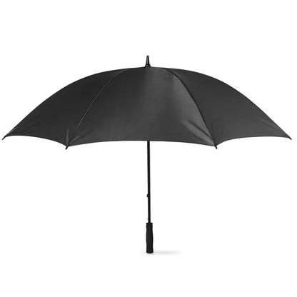 Umbrelă de 30 inch neagră din material mat cu mâner și copertină elegante pentru golf