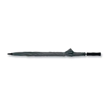 Umbră de 30 inch gri închis cu mâner și vârf negre, material rezistent și design elegant