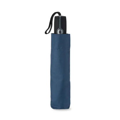 Umbrela de lux rezistenta la vant de 21 inch navy blue cu maner negru si curea de incheietura