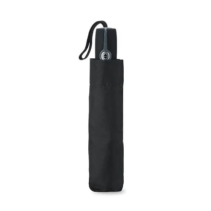 Umbrela de lux rezistenta la vant de 21 inch neagra, compacta, cu design minimalist si husa din material textil pentru portabilitate
