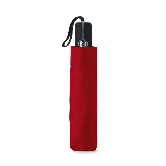 Husă roșie pentru umbrelă de lux rezistentă la vânt de 21 inch cu mâner negru și curea pentru mână