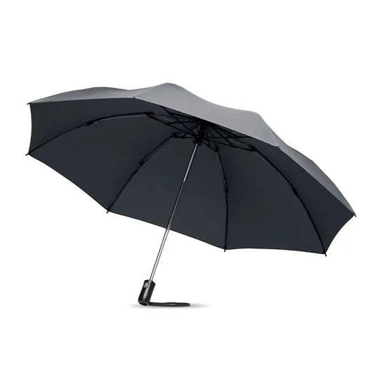 Umbrelă reversibilă pliabilă neagră cu design modern și ax metalic rezistent