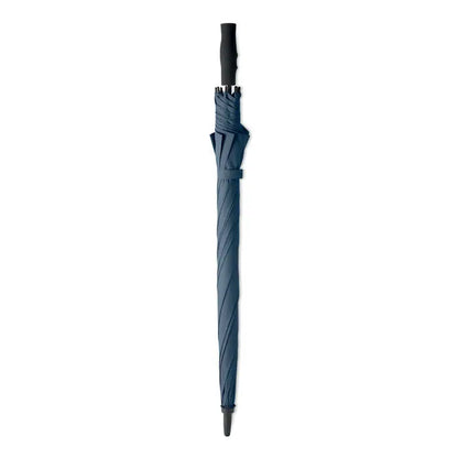Umbrela rezistenta la vant de 27 inch navy blue cu maner si varf negru pentru protecție la golf