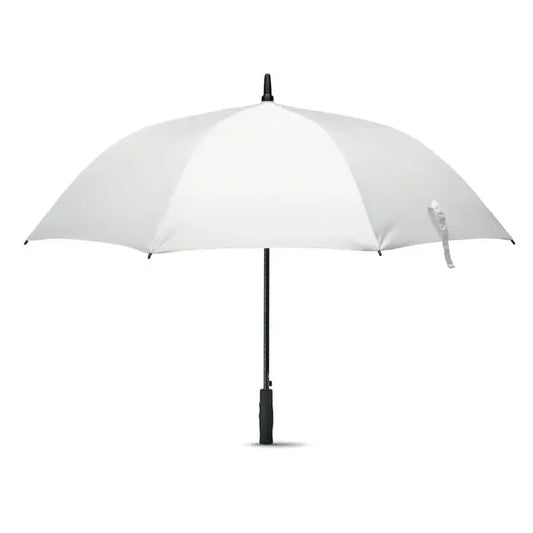 Umbrela rezistenta la vant alb cu design minimalist si maner negru pentru protectie golf 27 inch