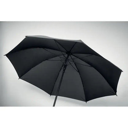 Umbrelă rezistentă la vânt de 23 inch neagră cu design minimalist și cadru robust din metal