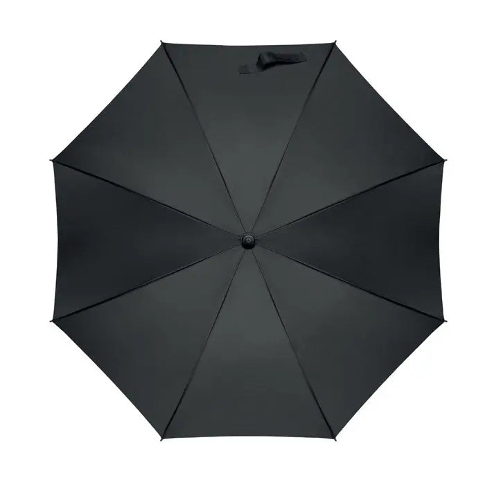 Umbrelă rezistentă la vânt de 23 inch neagră cu design solid și finisaj mat pentru protecție eficientă