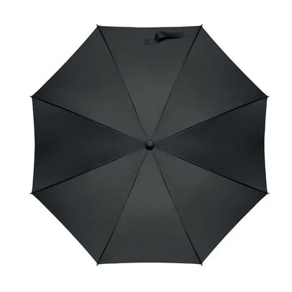 Umbrelă rezistentă la vânt de 23 inch neagră cu design solid și finisaj mat pentru protecție eficientă