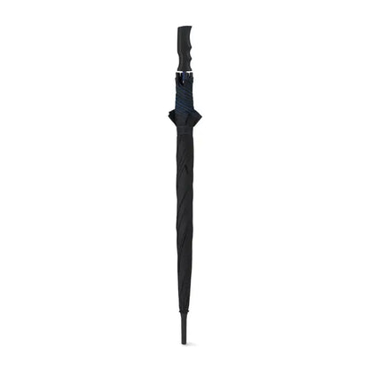 Umbrela rezistenta la vant de 23 inch cu maner ergonomic si tija texturata tip nervura, culoare neagra