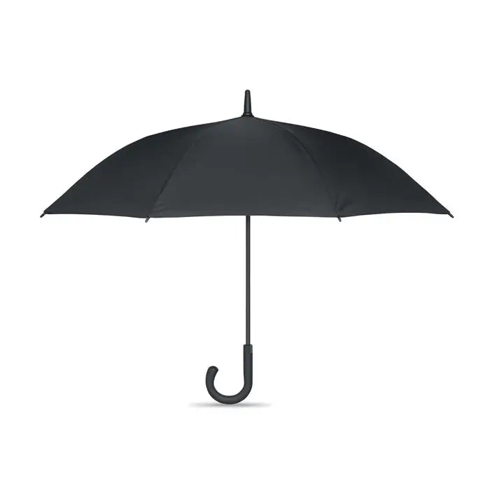 Umbrela rezistenta la vant de 23 inch neagra cu maner curbat si design minimalist din materiale durabile