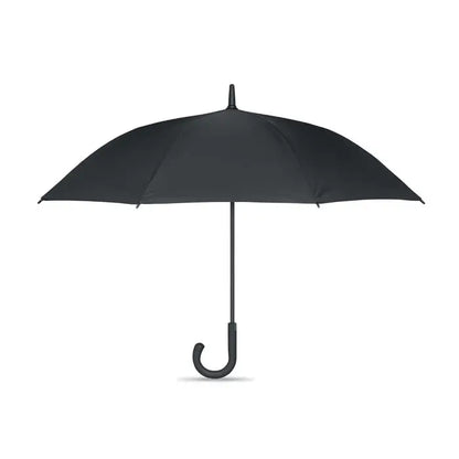 Umbrela rezistenta la vant de 23 inch neagra cu maner curbat si design minimalist din materiale durabile