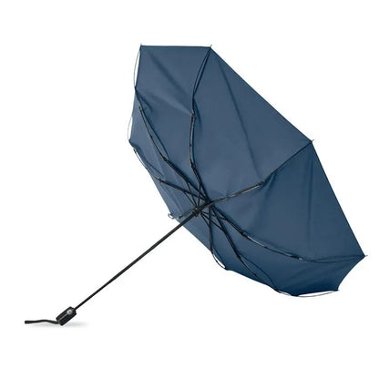 Umbrelă rezistentă la vânt de 27 inch navy blue compactă cu mâner și cadrul negru robust