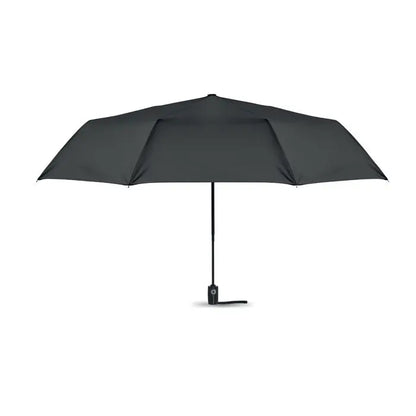 Umbrela rezistenta la vant de 27 inch neagra compacta cu design minimalist si maner rezistent